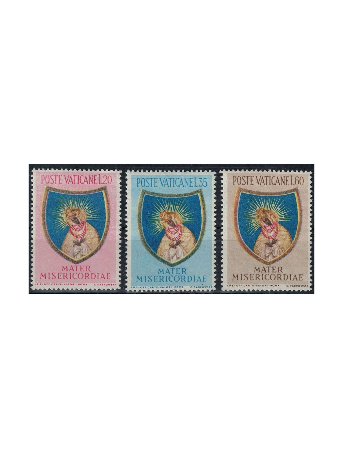 VATICAN 1954 Closing of the Marian Year 3v MH*
