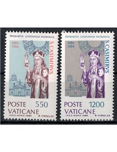 VATICANO 1984 San Casimiro di Lituania 2v MNH**