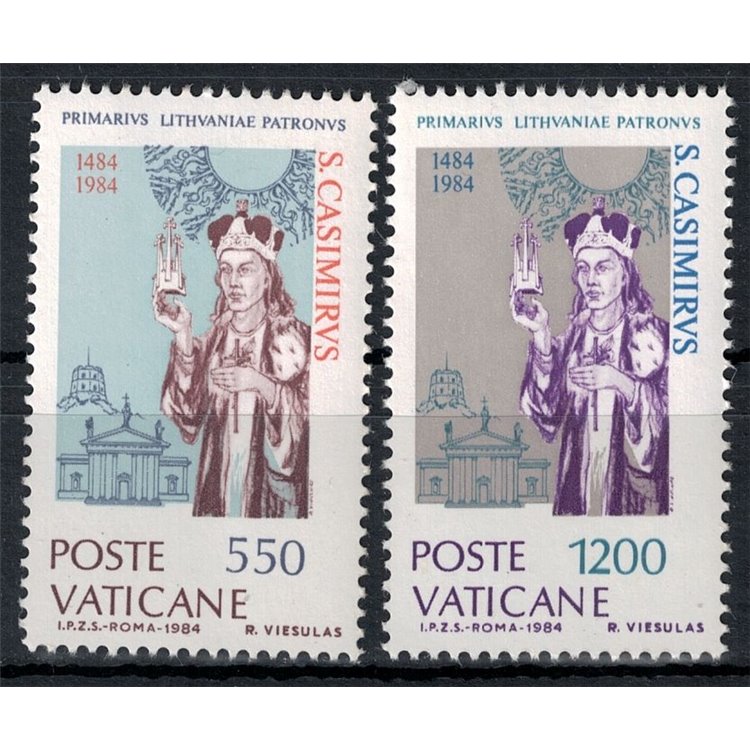 VATICANO 1984 San Casimiro di Lituania 2v MNH**