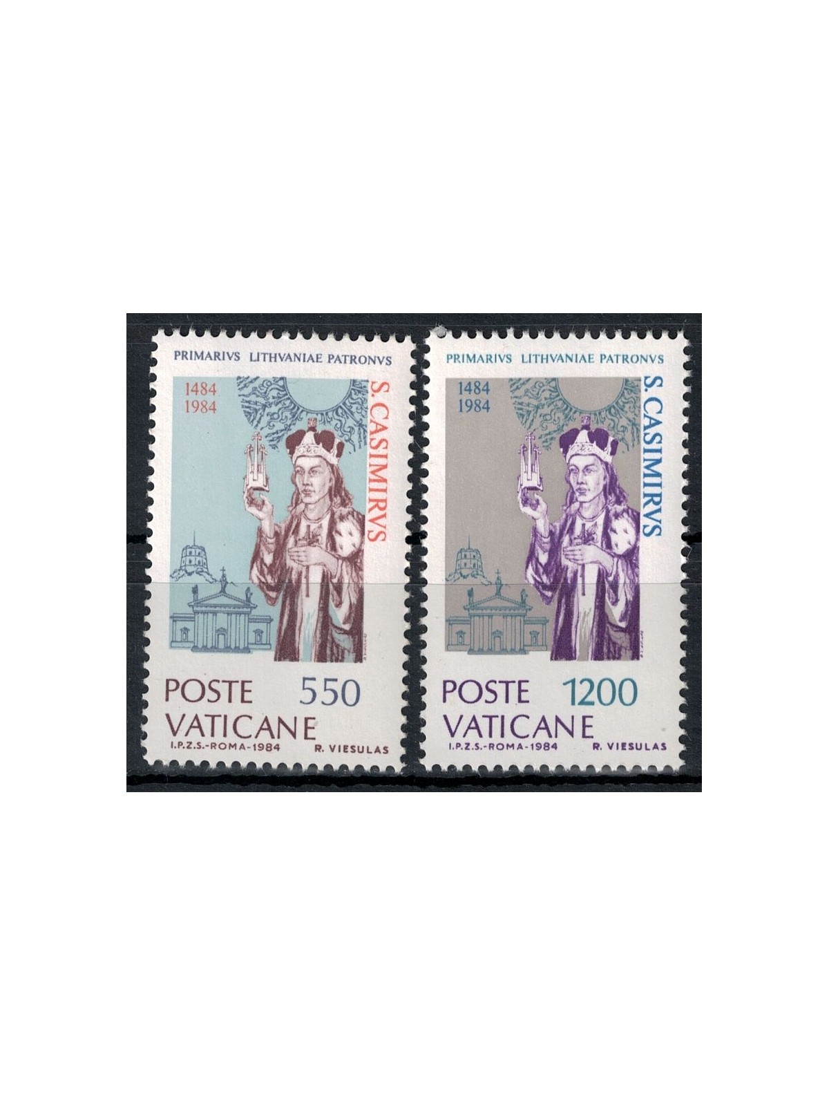 VATICANO 1984 San Casimiro di Lituania 2v MNH**
