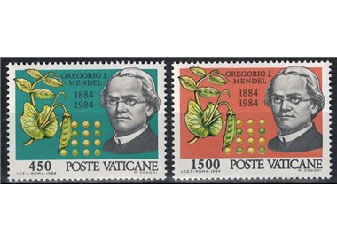 VATICANO 1984 Gregorio J. Mendel 2v MNH**