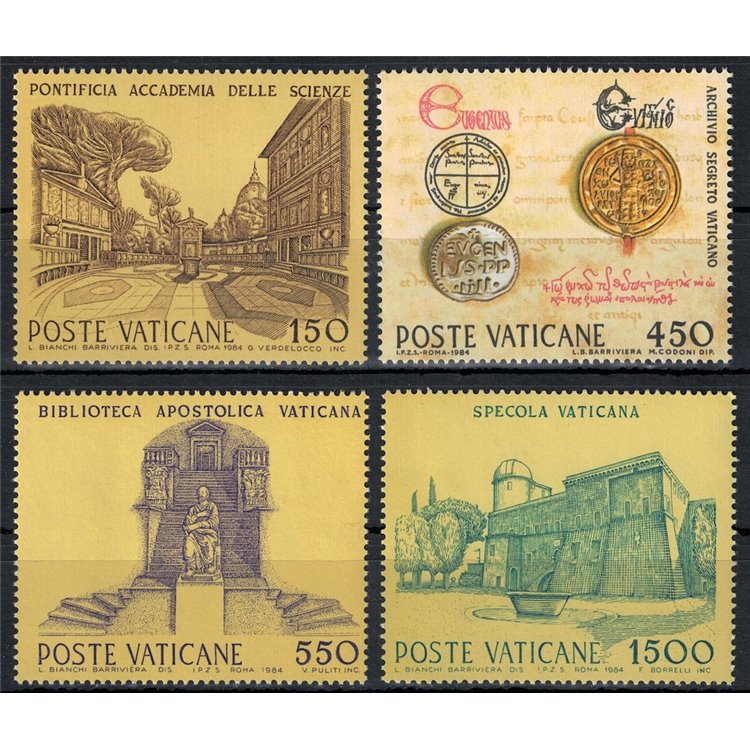 VATICAN 1984 Cultural and scientific institutions 4v MNH**