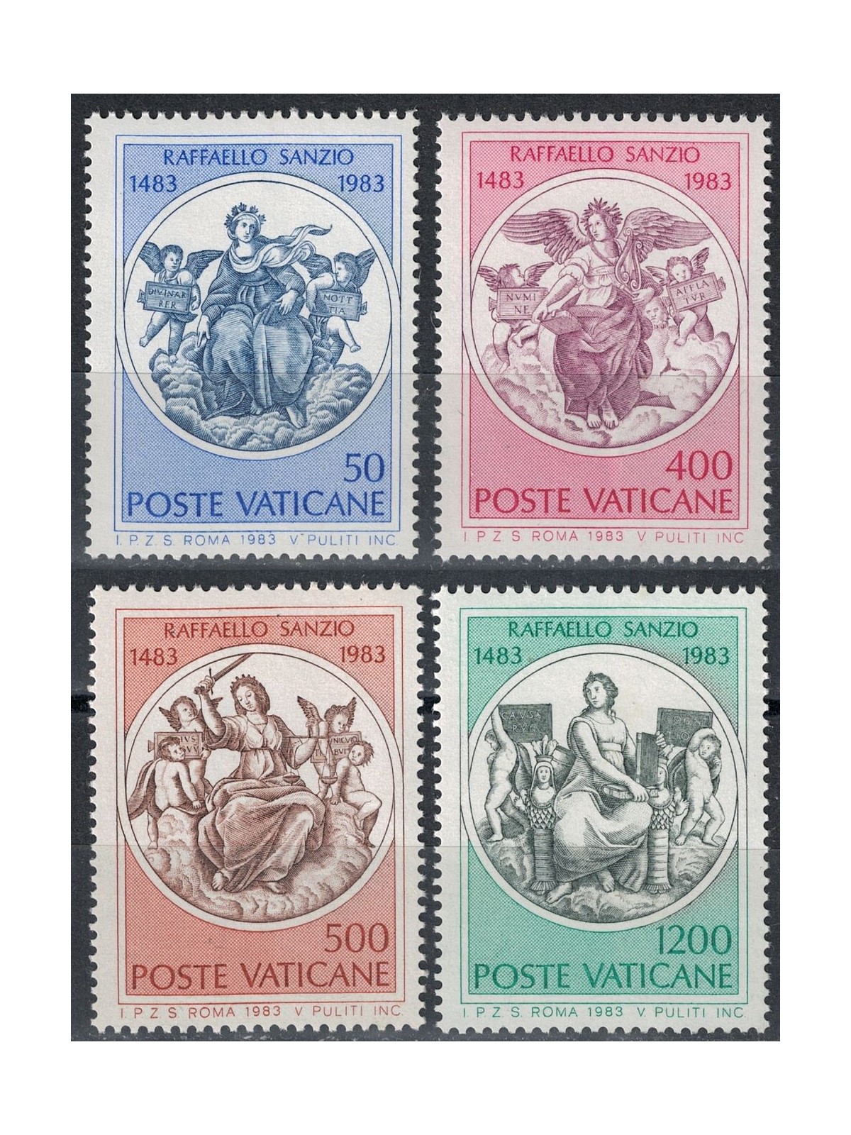 VATICAN 1983 Raphael Sanzio 4v MNH**