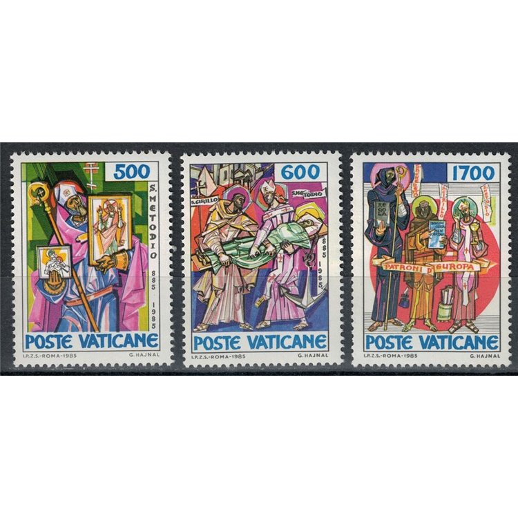 VATICANO 1985 San Metodio 3v MNH**