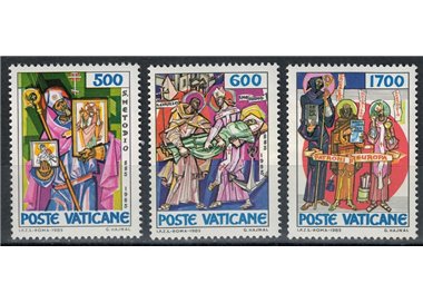VATICANO 1985 San Metodio 3v MNH**