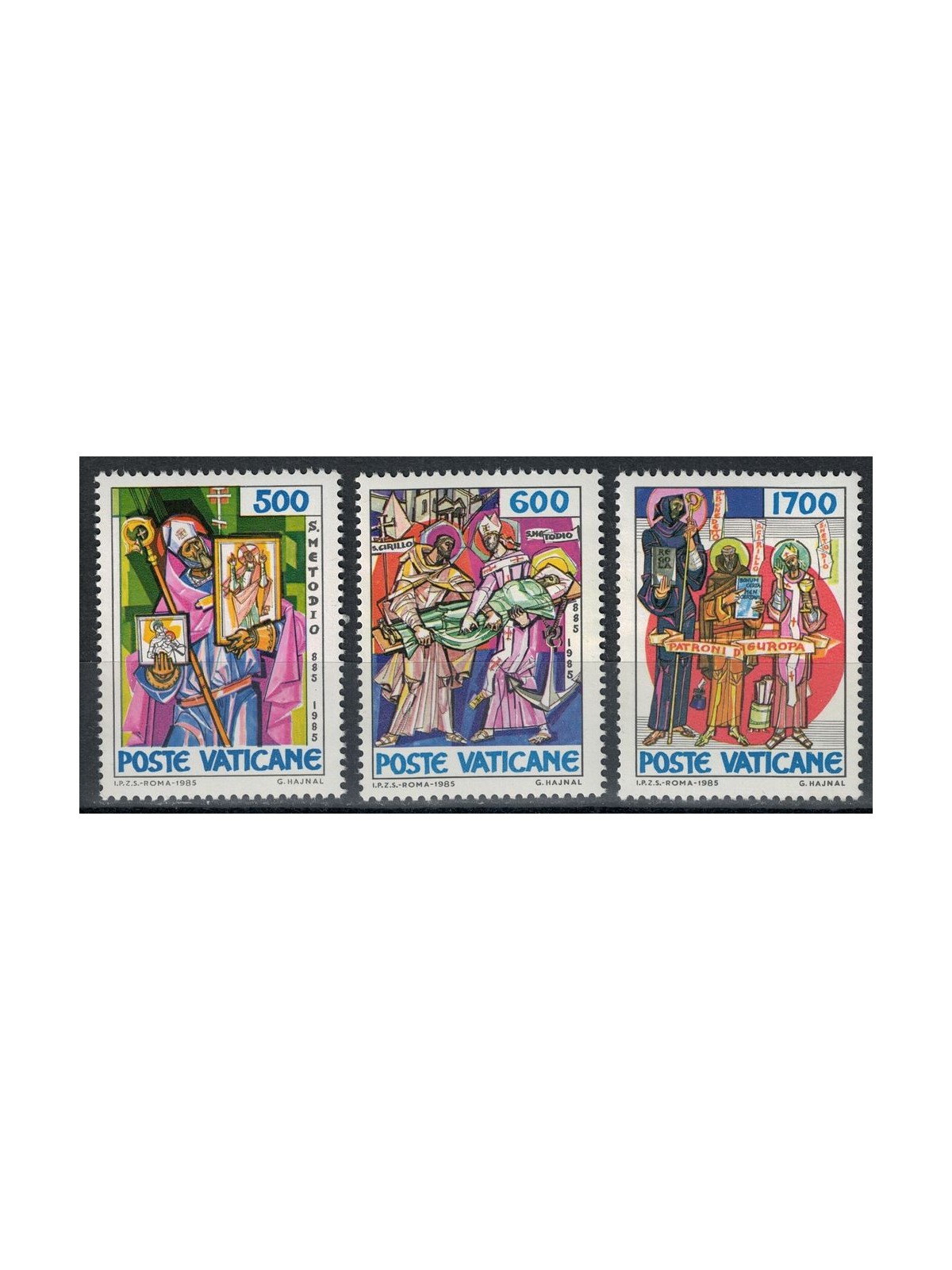 VATICAN 1985 San Methodio 3v MNH**
