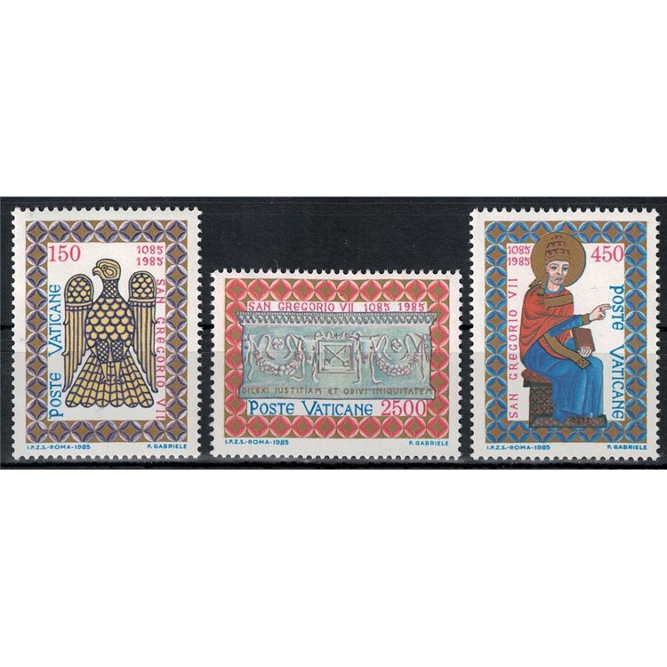 VATICANO 1985 San Gregorio VII 3v MNH**
