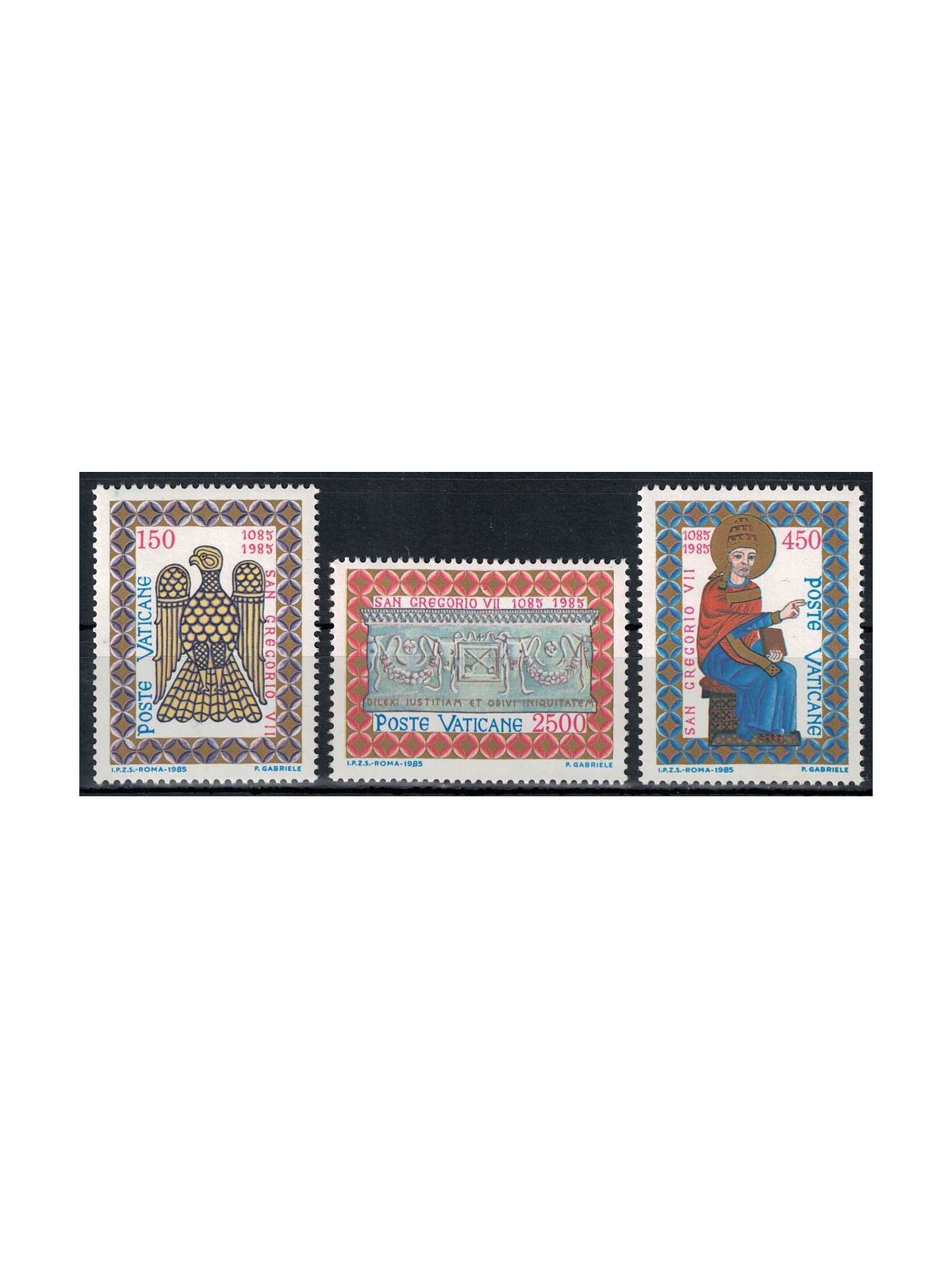 VATICAN 1985 Saint Gregory VII 3v MNH**
