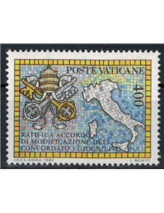 VATICANO 1985 Concordato con lo Stato Italiano MNH**