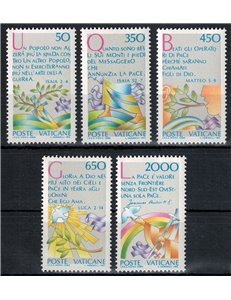 VATICAN 1986 Year of Peace 5v MNH**
