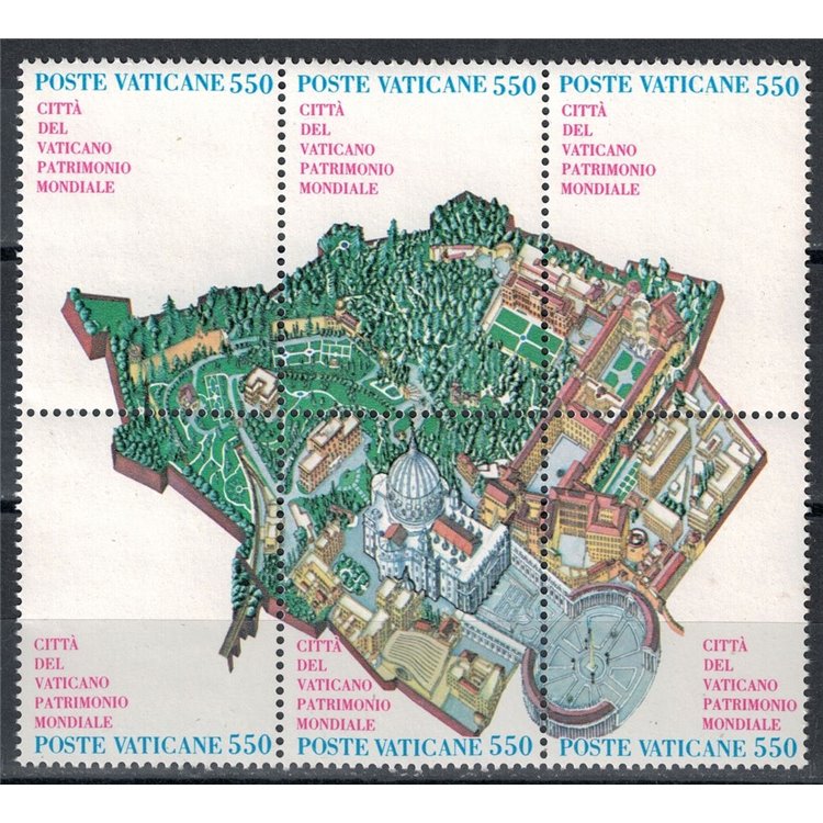VATICAN 1986 World Heritage 6v MNH**