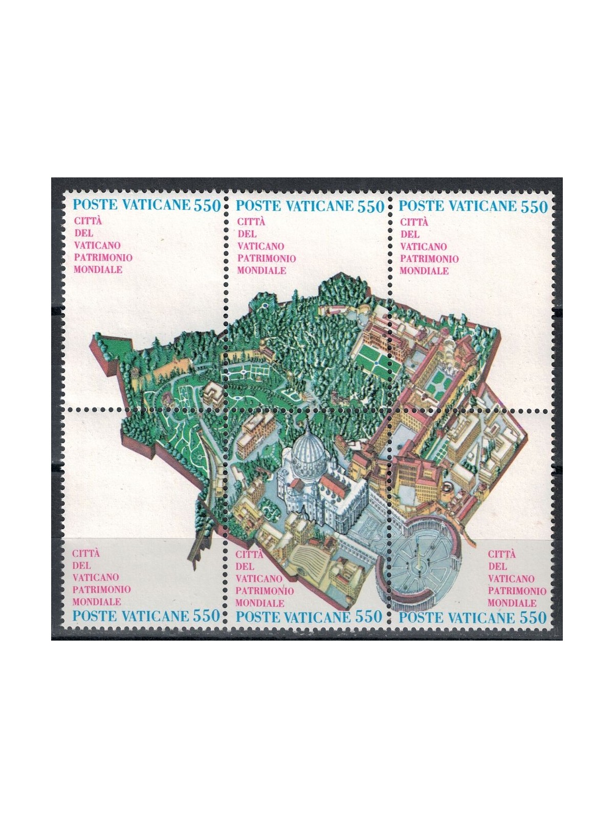 VATICAN 1986 World Heritage 6v MNH**