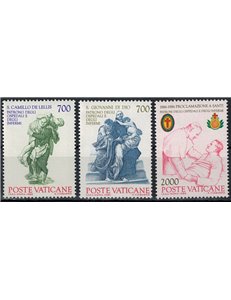 VATICAN 1986 Saints Camillus de Lellis and John of God 3v MNH**