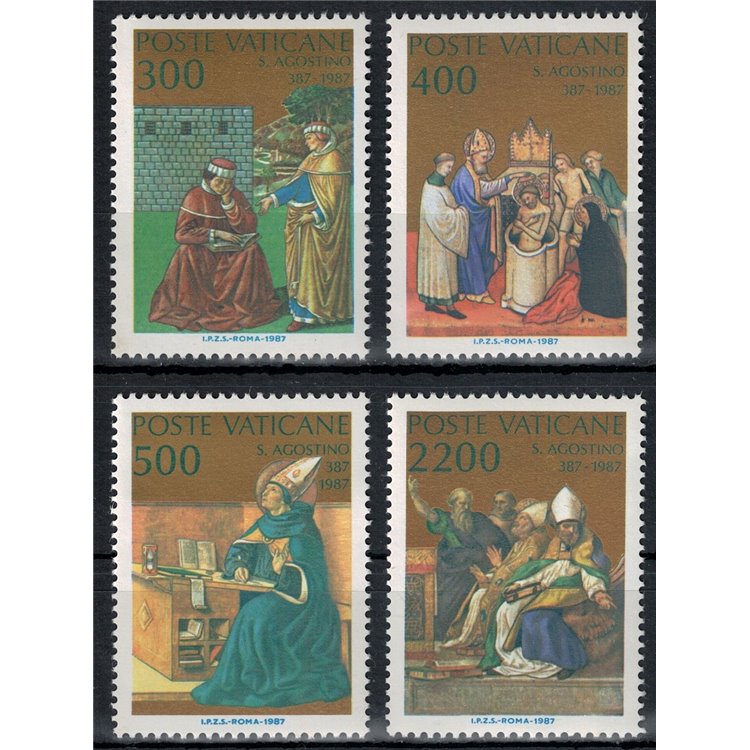VATICAN 1987 S. Agostino 4v MNH**