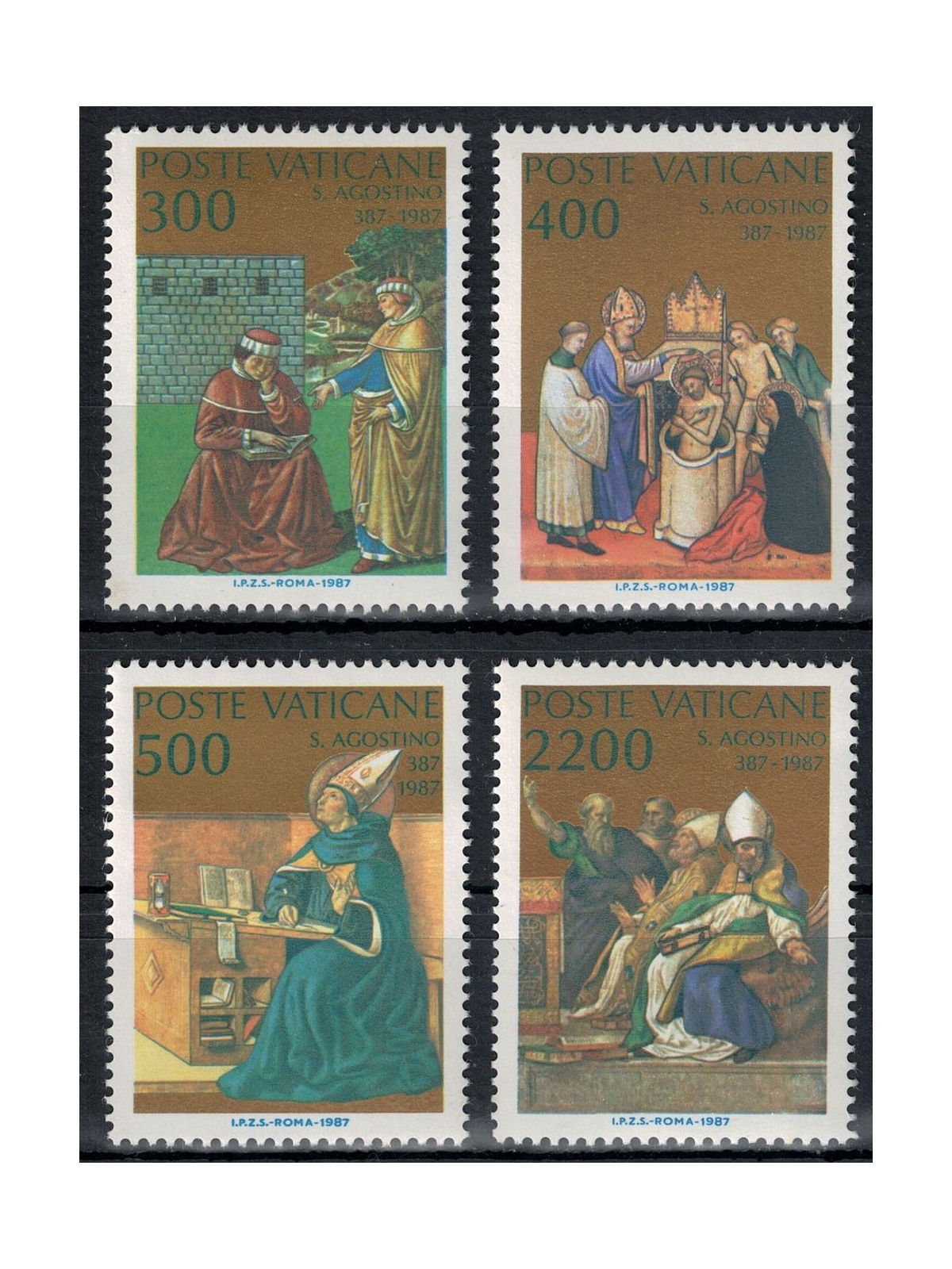 VATICANO 1987 S. Agostino 4v MNH**