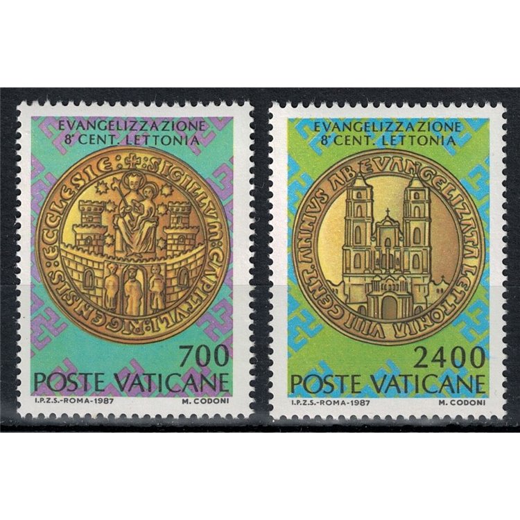 VATICANO 1987 Evangelizzazione della Lettonia 2v MNH**