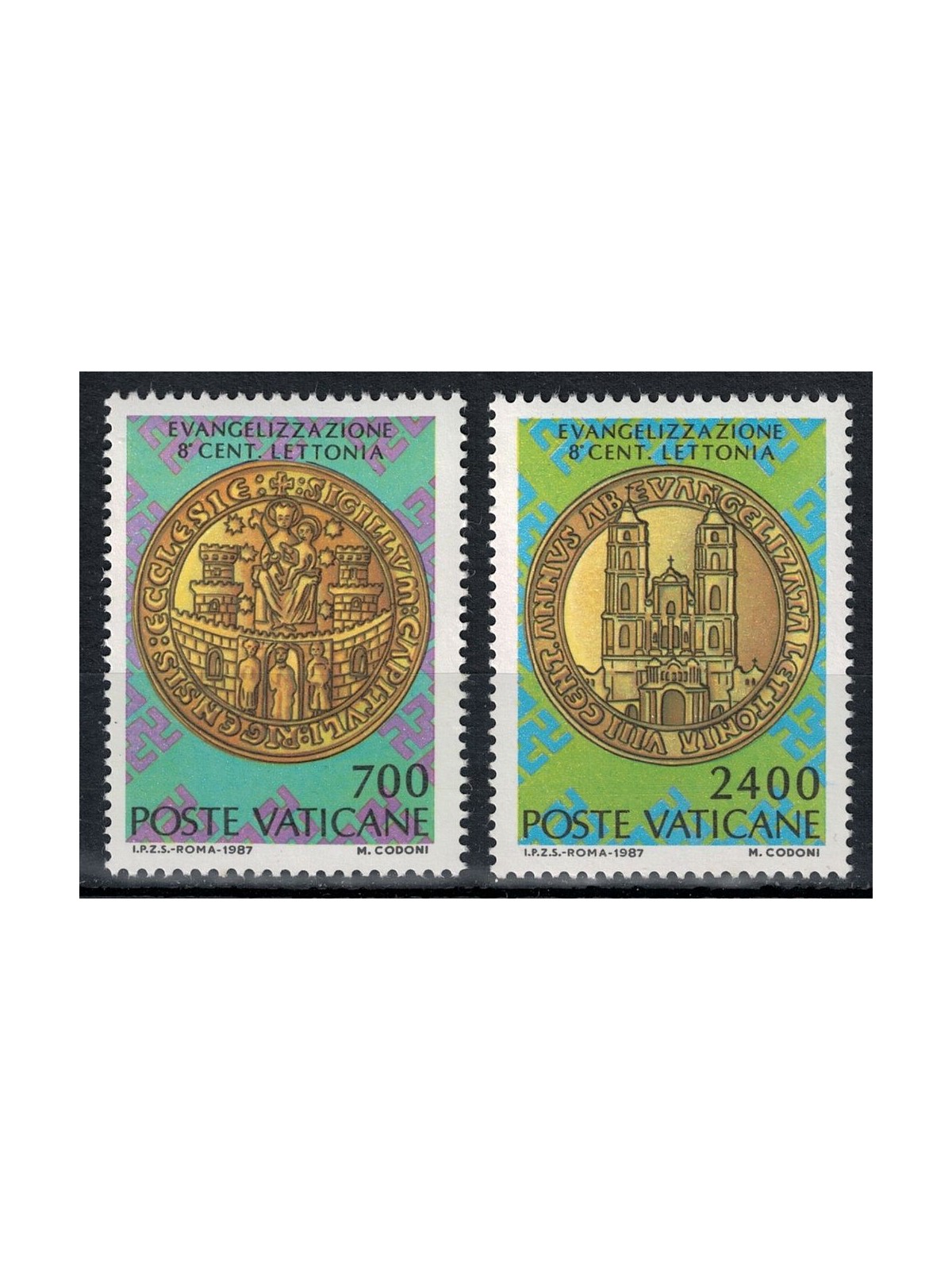 VATICANO 1987 Evangelizzazione della Lettonia 2v MNH**