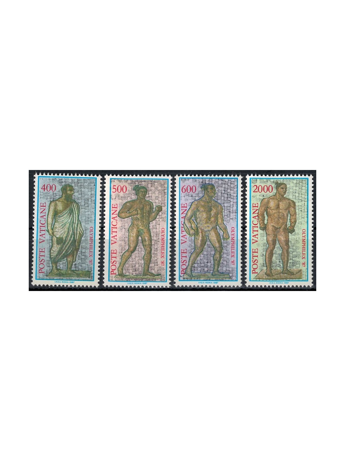 VATICAN 1987 World Olympic Philatelic Exhibition 4v MNH**