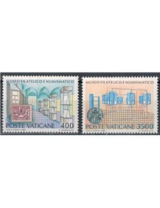 VATICANO 1987 Museo filatelico e numismatico 2v MNH**