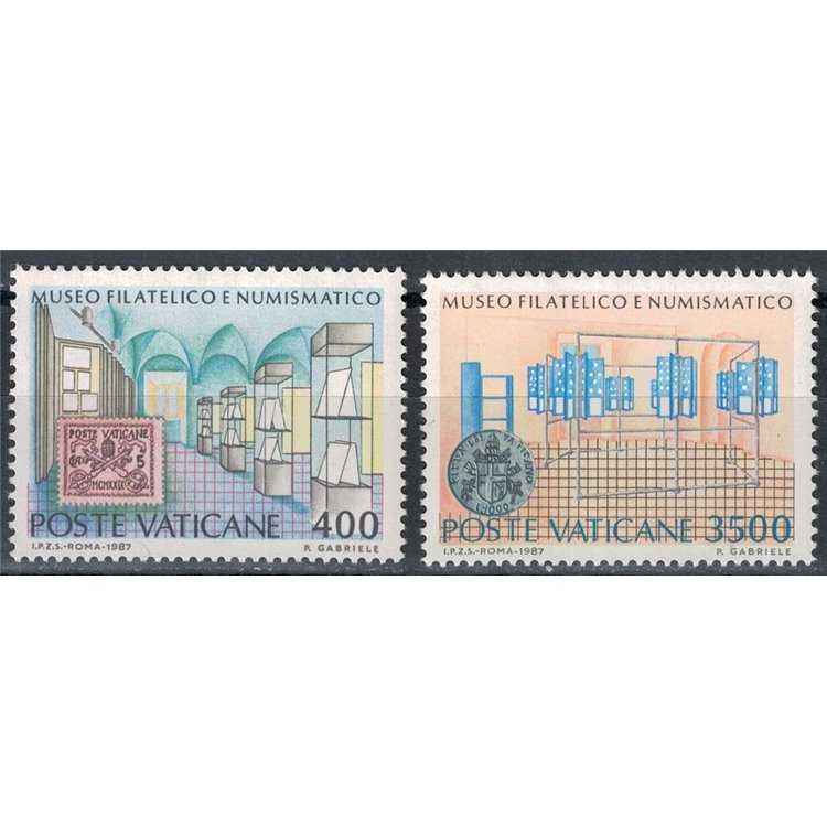 VATICAN 1987 Philatelic and Numismatic Museum 2v MNH**