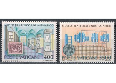 VATICANO 1987 Museo filatelico e numismatico 2v MNH**