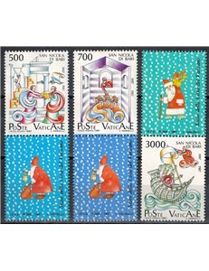 VATICAN 1987 Saint Nicholas of Myra 3v MNH**