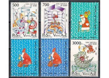 VATICAN 1987 Saint Nicholas of Myra 3v MNH**