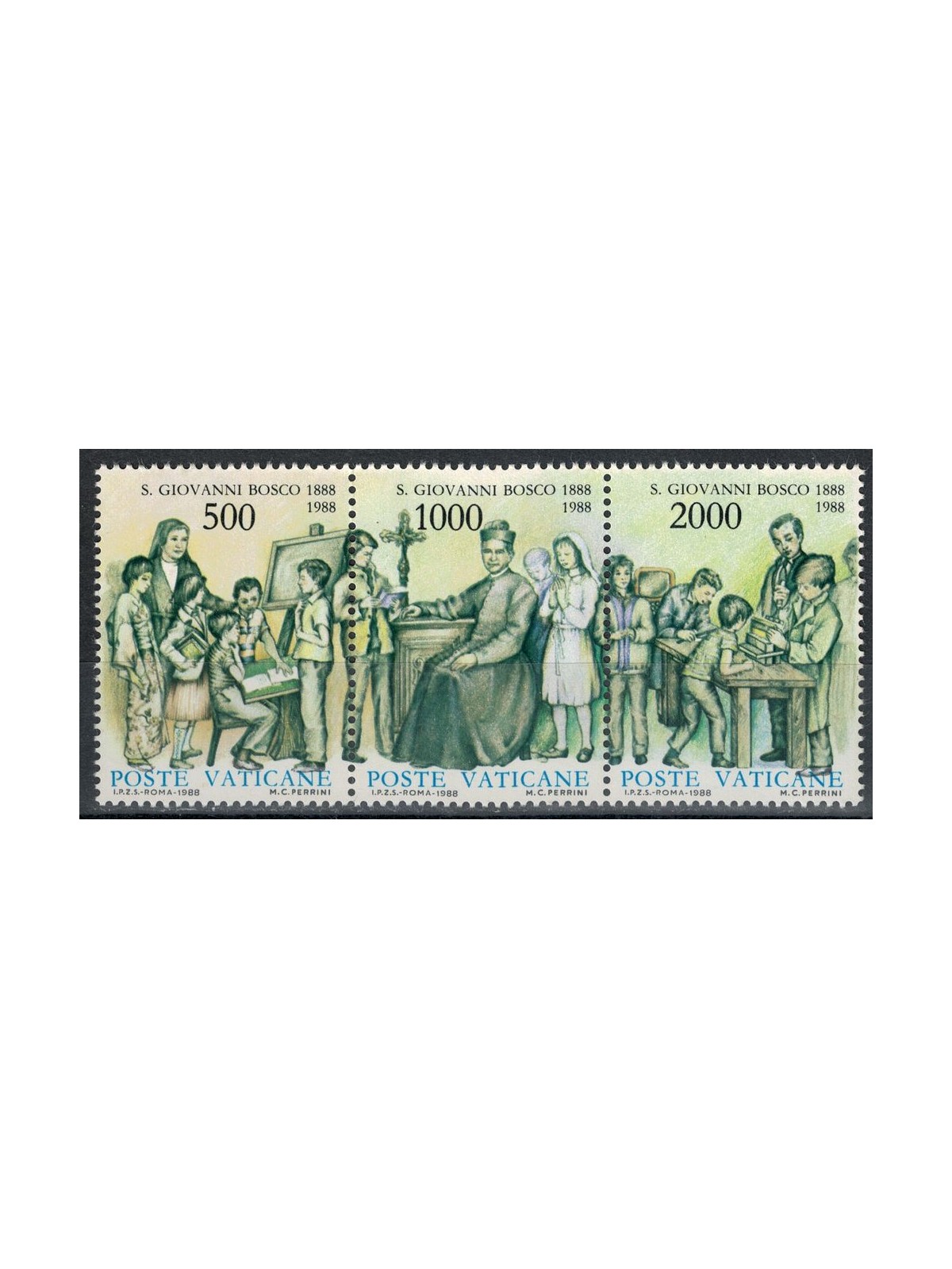 VATICANO 1988 San Giovanni Bosco 3v MNH**