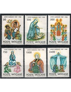 VATICANO 1988 Anno Mariano 6v MNH**