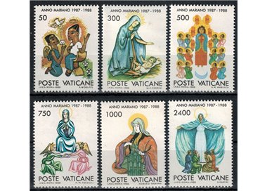 VATICAN 1988 Marian Year 6v MNH**