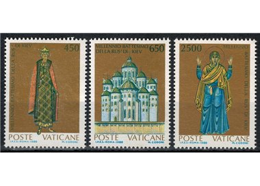 VATICANO 1988 Battesimo della Rus' di Kiev 3v MNH**