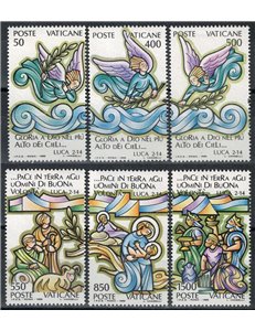 VATICAN 1988 Christmas 6v MNH**