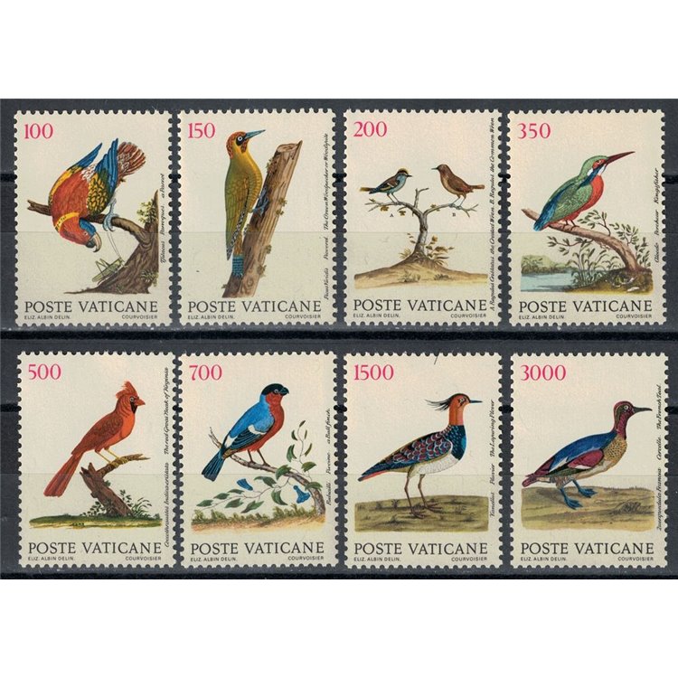 VATICAN 1989 Birds 8v MNH**