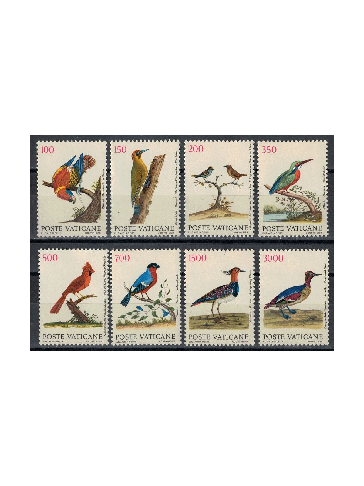 VATICANO 1989 Uccelli 8v MNH**