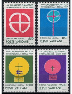 VATICAN 1989 International Eucharistic Congress 4v MNH**