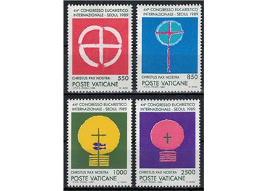 VATICAN 1989 International Eucharistic Congress 4v MNH**