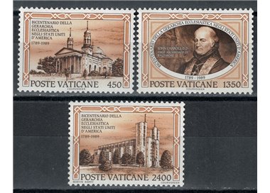 VATICANO 1989 Gerarchia Ecclesiastica 3v MNH**
