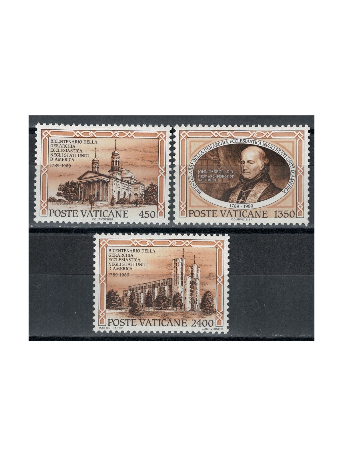 VATICAN 1989 Ecclesiastical Hierarchy 3v MNH**