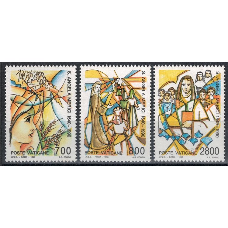 VATICAN 1990 S. Angela Merici 3v MNH**