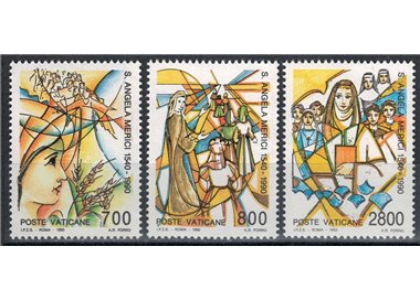 VATICAN 1990 S. Angela Merici 3v MNH**