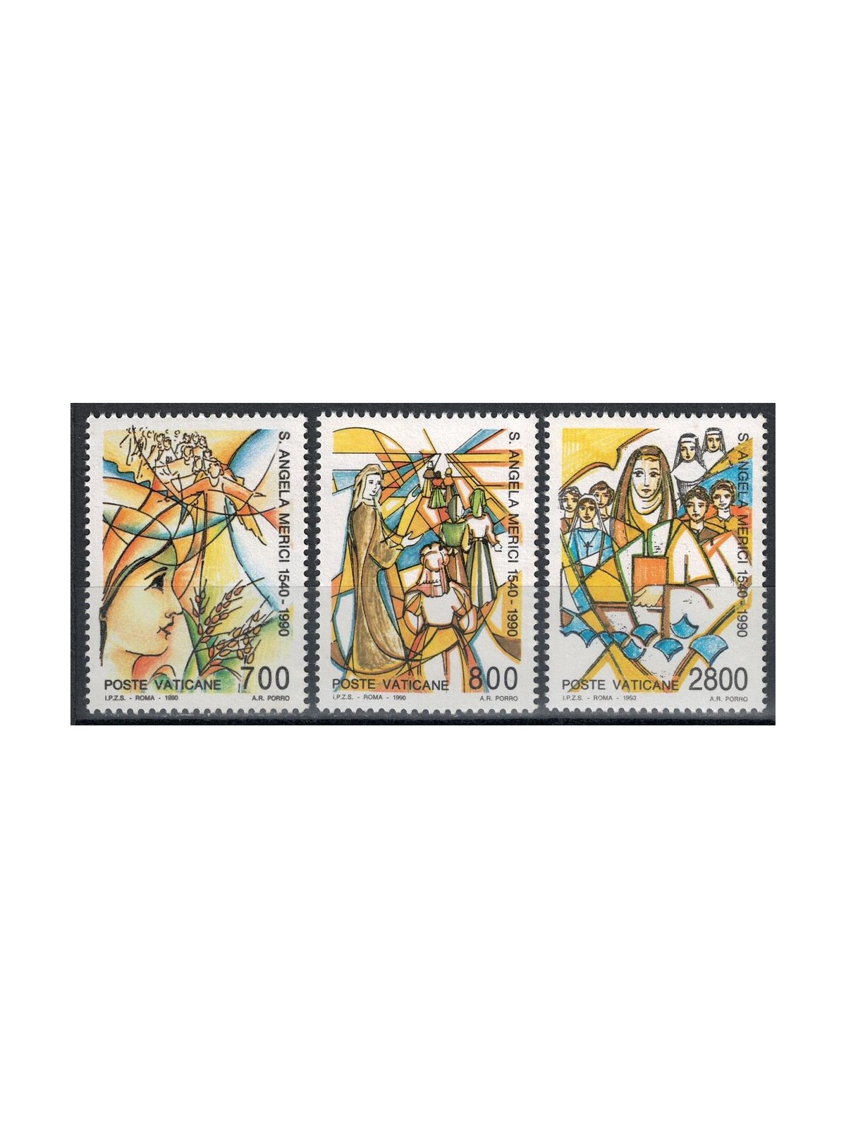 VATICAN 1990 S. Angela Merici 3v MNH**