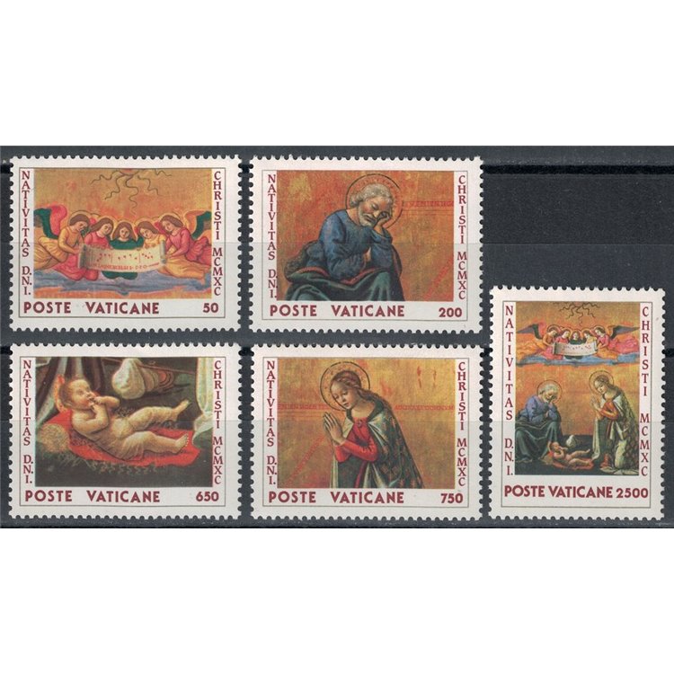 VATICANO 1990 Natale 5v MNH**