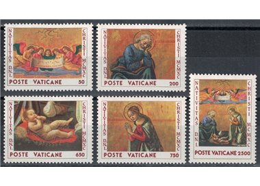VATICAN 1990 Christmas 5v MNH**