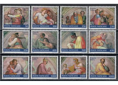 VATICAN 1991 Restoration of the Sistine Chapel 12v MNH**