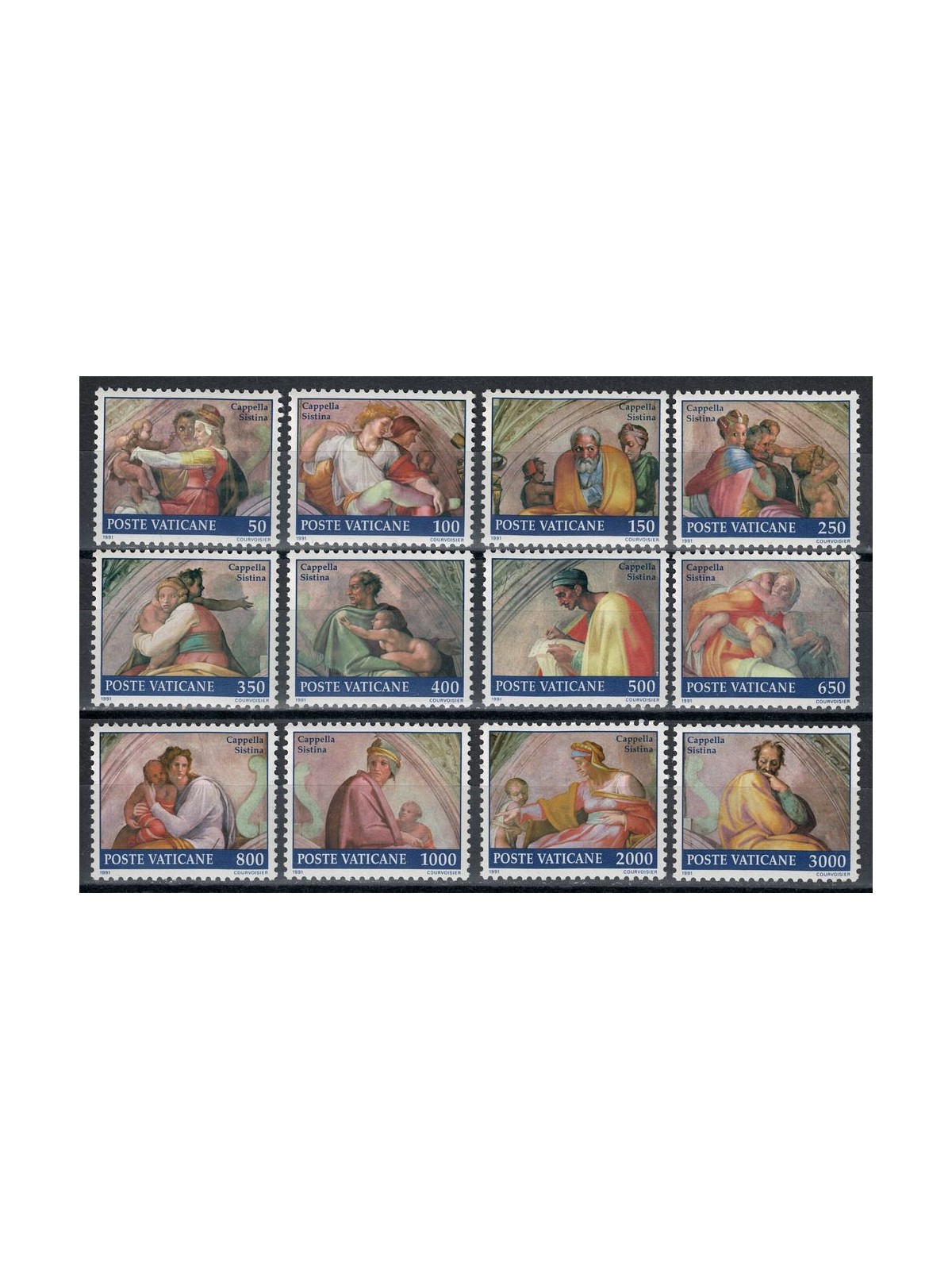 VATICAN 1991 Restoration of the Sistine Chapel 12v MNH**