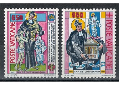 VATICAN 1992 Saint Joseph Benedict Cottolengo 2v MNH**