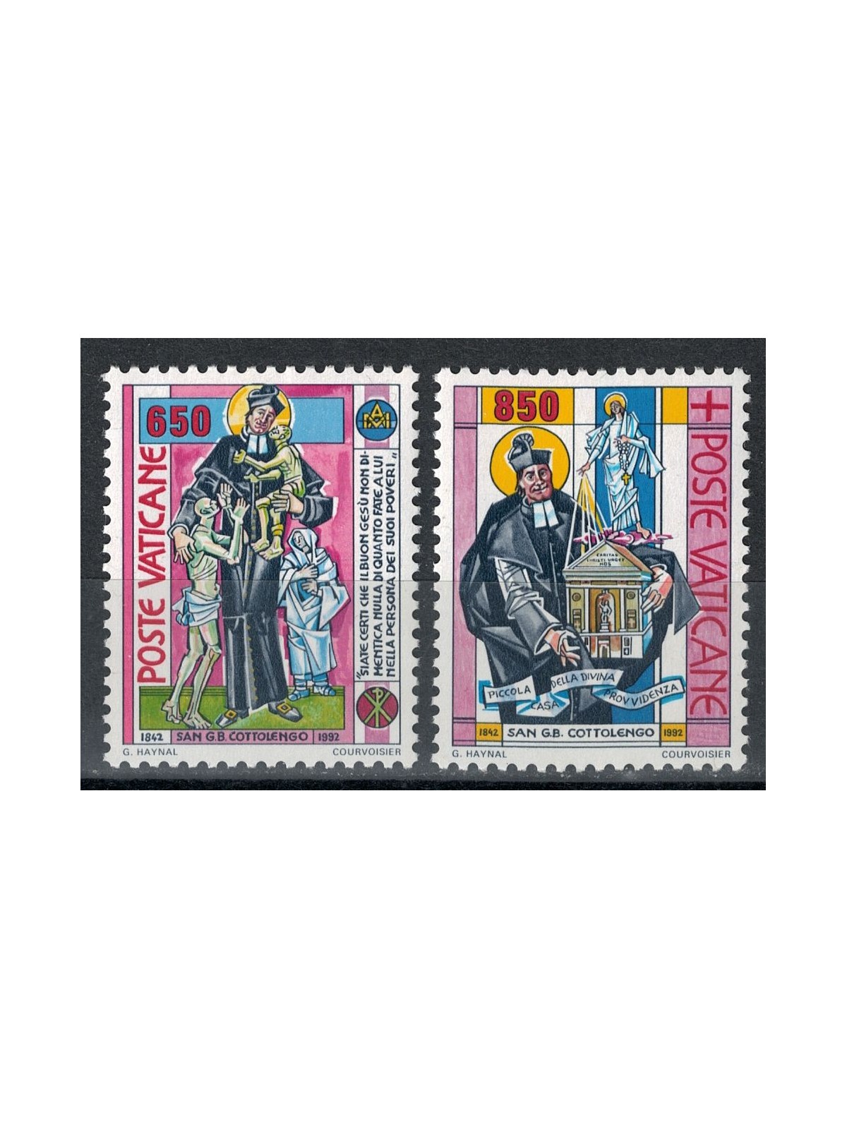 VATICAN 1992 Saint Joseph Benedict Cottolengo 2v MNH**