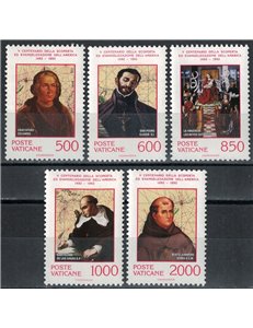 VATICAN 1992 Evangelization and discovery of America 5v MNH**