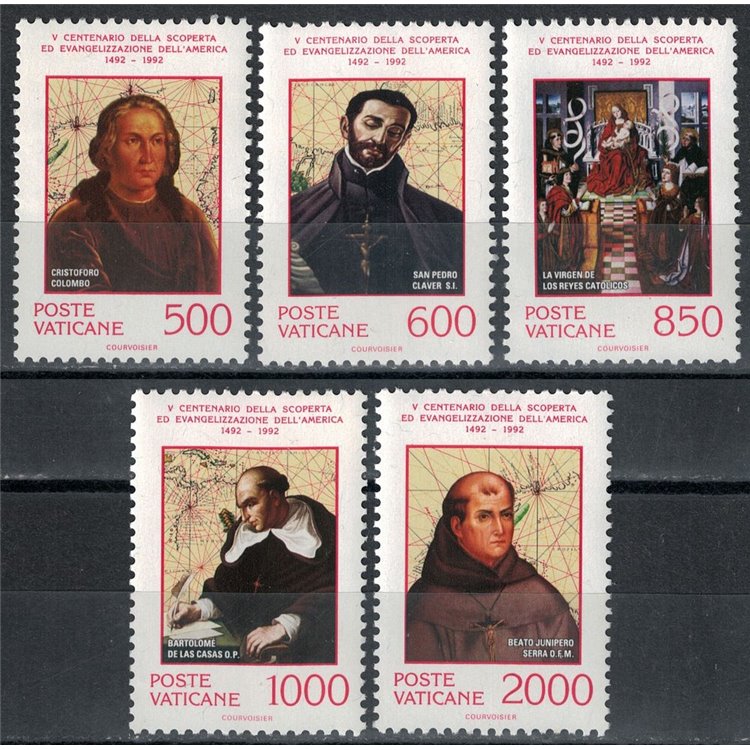 VATICANO 1992 Evangelizzazione e scoperta dell'America 5v MNH**