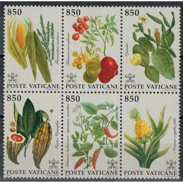 VATICAN 1992 Flora of the New World 6v MNH**